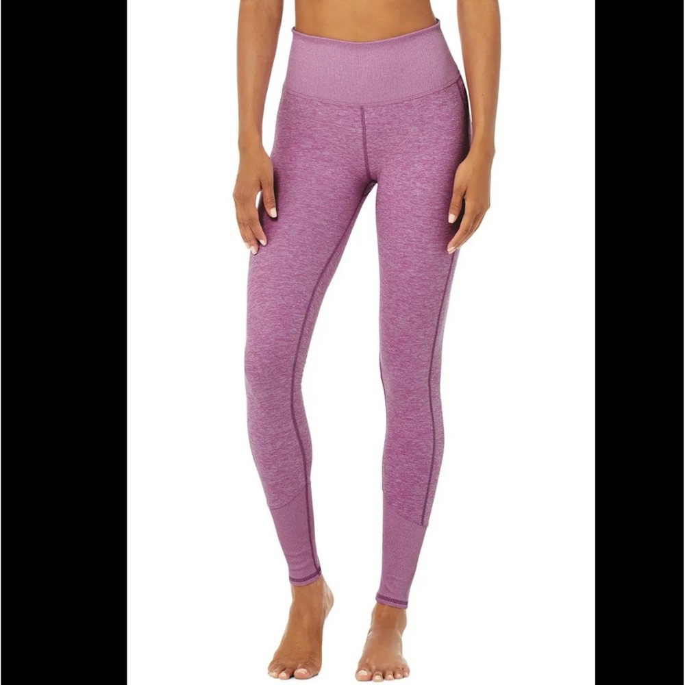 Alo Yoga High Waist Lounge AloSoft Electric Violet Heather Legging Size XS Yoga